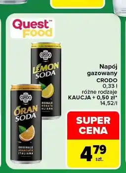Carrefour Napój gazowany Crodo Oran Soda oferta