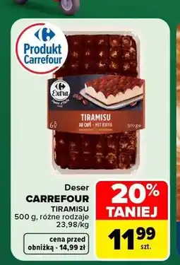 Carrefour Deser Tiramisu kawowe Carrefour Extra oferta