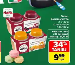 Carrefour Deser Panna Cotta owoce leśne 2-pak Rians oferta