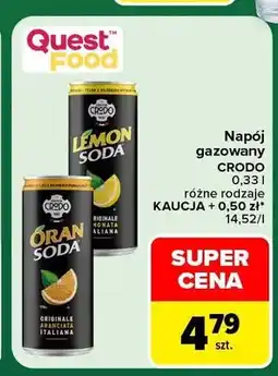 Carrefour Napój gazowany Crodo Lemon Soda oferta