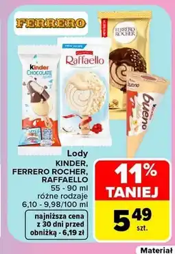 Carrefour Lody Kinder Chocolate oferta