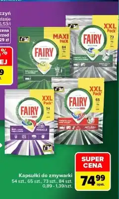 Carrefour Kapsułki do zmywarki Fairy Original oferta