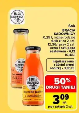 Carrefour Sok tłoczone słodkie jabłko Bracia Sadownicy oferta