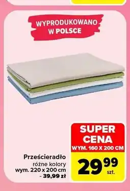 Carrefour Prześcieradło 160x200 cm oferta