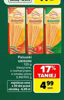 Carrefour Paluszki Grissini z rozmarynem Pangiorno oferta