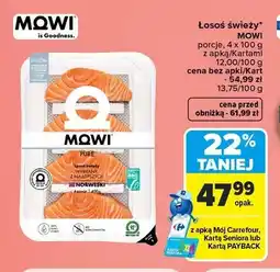 Carrefour Łosoś świeży porcje Mowi Pure 4-pak oferta