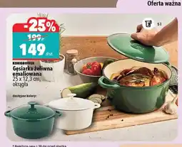 Biedronka Gęsiarka żeliwna emaliowana Konighoffer 25x12,3 cm okrągła oferta