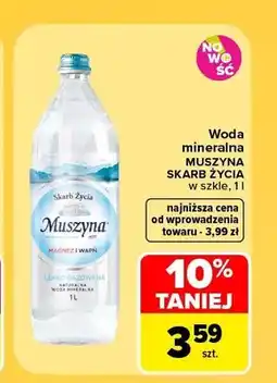 Carrefour Woda mineralna lekko gazowana Muszyna Skarb Życia oferta