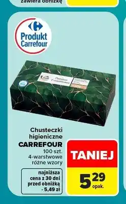 Carrefour Chusteczki higieniczne Carrefour 4-warstwowe oferta