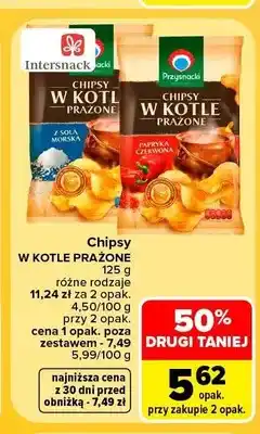 Carrefour Chipsy w kotle prażone Przysnacki z solą morską oferta