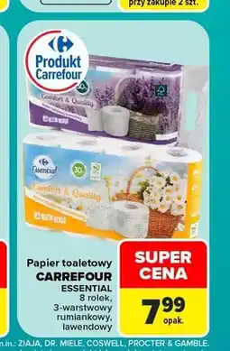 Carrefour Papier toaletowy Carrefour Essential lawendowy oferta