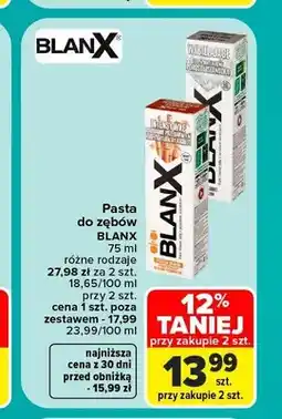Carrefour Pasta do zębów BlanX Med Intensywne Usuwanie Przebarwień oferta
