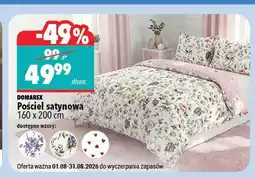 Biedronka Pościel satynowa Domarex 160x200 cm oferta