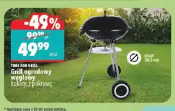 Biedronka Grill ogrodowy węglowy kulisty z pokrywą Time For Grill oferta