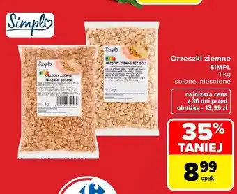 Carrefour Orzeszki ziemne solone Simpl oferta