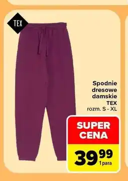 Carrefour Spodnie dresowe damskie TEX oferta