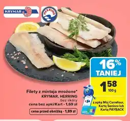Carrefour Filety z mintaja mrożone bez skóry Krymar oferta