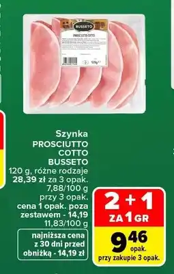 Carrefour Szynka Prosciutto Cotto Busseto oferta