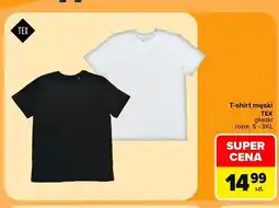 Carrefour T-shirt męski TEX gładki oferta