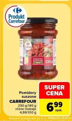 Carrefour Pomidory suszone z ziołami w oleju Carrefour Extra oferta