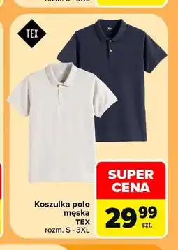 Carrefour Koszulka polo męska TEX oferta