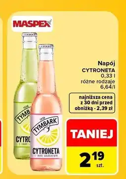 Carrefour Napój Cytroneta o smaku cytrynowym Tymbark oferta