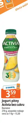 E.Leclerc Jogurt pitny Activia bez cukru Danone oferta