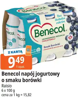 E.Leclerc Benecol napój jogurtowy o smaku borówki Raisio oferta