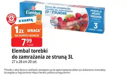 E.Leclerc Elembal torebki do zamrażania ze struną 3L 27 x 28 cm 20 szt oferta