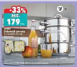 Biedronka Zestaw juicy set sokownik 8l + butelki łapka rękawica Florina (Florentyna) oferta