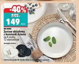 Biedronka Zestaw obiadowy artena Mg Home oferta