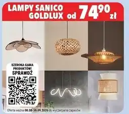 Biedronka Lampa wisząca goldlux Sanico oferta