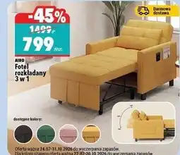Biedronka Fotel rozkładany 3w1 Aiho oferta