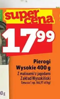 Topaz Pierogi z malinami Wysokie oferta