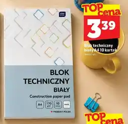 Topaz Blok techniczny biały A4 10 kartek interDRUK oferta