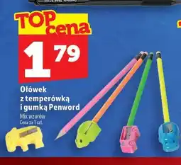 Topaz Ołówek z temperówką i gumką Penword oferta