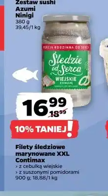 Netto Filety śledziowe marynowane XXL Contimax z cebulką wiejskie oferta