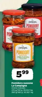 Netto Pomidory suszone paski w oleju z pestkami dyni i ziołami La Campagna oferta