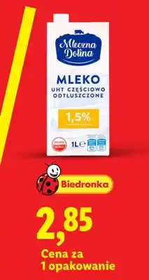 Lidl Mleko UHT 1,5% Mleczna Dolina oferta