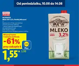 Lidl Mleko UHT 3,2% z Polskiej Mleczarni Mlekovita oferta