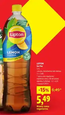 Lidl Napój herbaciany Lipton Ice Tea cytryna oferta