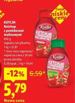 Lidl Ketchup z pomidorami malinowymi łagodny Kotlin oferta