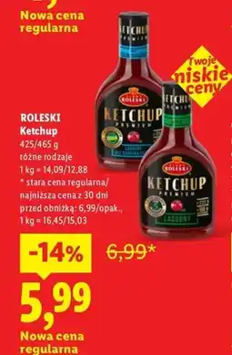 Lidl Ketchup Premium łagodny Roleski oferta