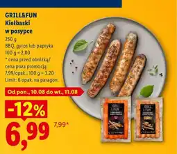 Lidl Kiełbaski w posypce gyros Grill&Fun oferta