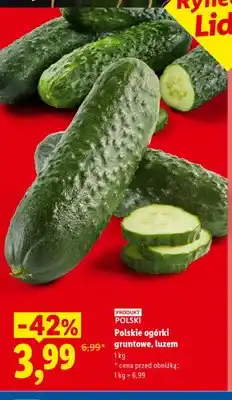 Lidl Ogórki gruntowe luzem Ryneczek Lidla polskie oferta