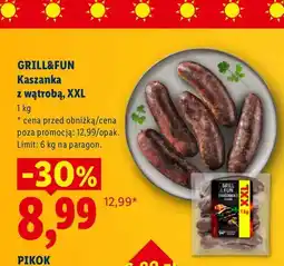 Lidl Kaszanka z wątrobą Grill&Fun XXL oferta