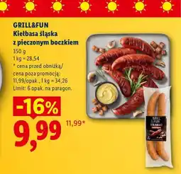 Lidl Kiełbasa śląska z pieczonym boczkiem Grill&Fun oferta