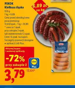 Lidl Kiełbasa śląska Pikok oferta