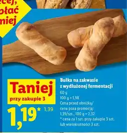 Lidl Bułka na zakwasie z wydłużonej fermentacji oferta