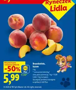 Lidl Brzoskwinie luzem Ryneczek Lidla oferta